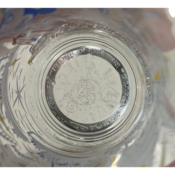 Set Of 4 Disney Commemorative Glasses 25 Years Of Magic Goofy & Mickey Mouse Vin - Picture 6 of 6